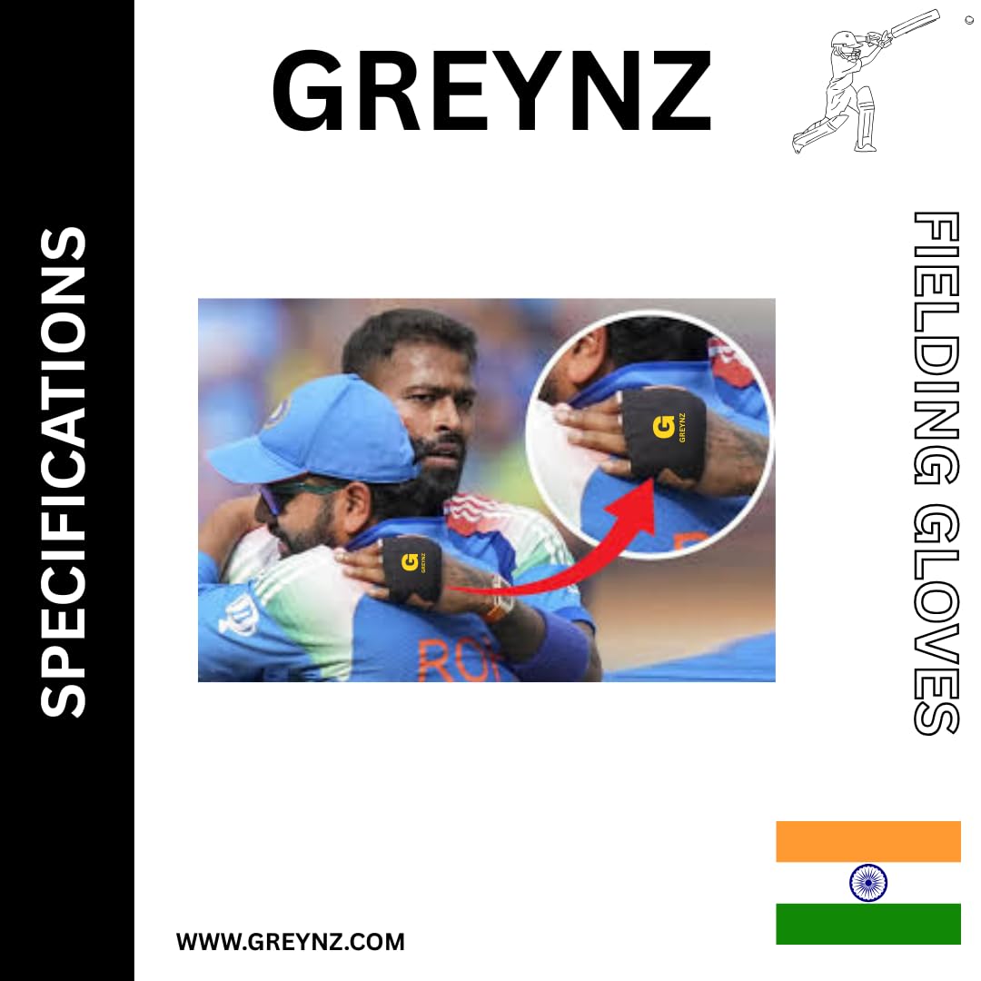 Greynz Cricket Fielding Gloves – Ultra Lightweight Lycra | Shock Absorbing Palm | Strong Grip & Comfort Fit | Durable Training & Match Gloves - Image 6